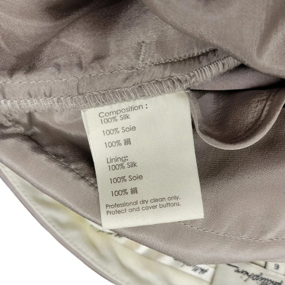 3.1 Phillip Lim Womens Silk Tapered Trouser Pants  Size 6 High Waist Dove Gray - Picture 6 of 10